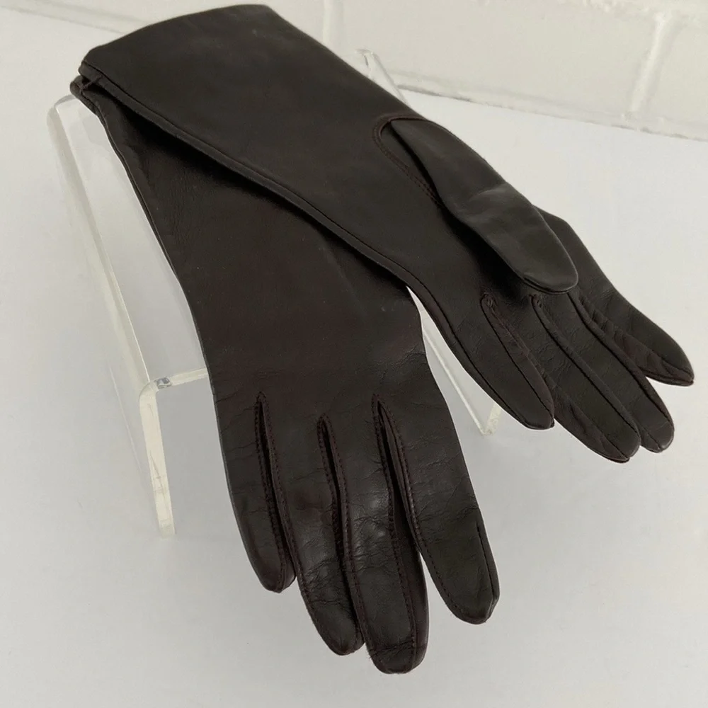Women’s Classic Never Worn-Brand New Black Leather Winter Driving Gloves
